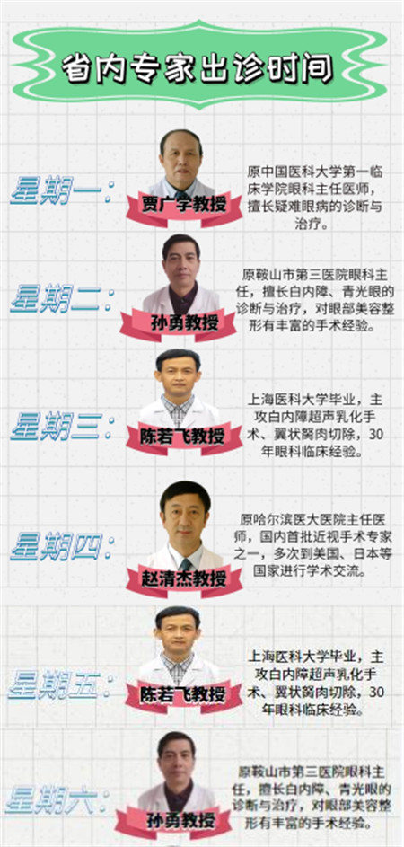 【通知】新調(diào)整 博愛(ài)眼科專家出診時(shí)間表！(圖1)